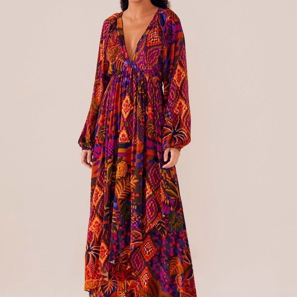 Farm rio JUNGLE ANIMALS TAPESTRY MAXI DRESS never worn - Picture 3 of 3